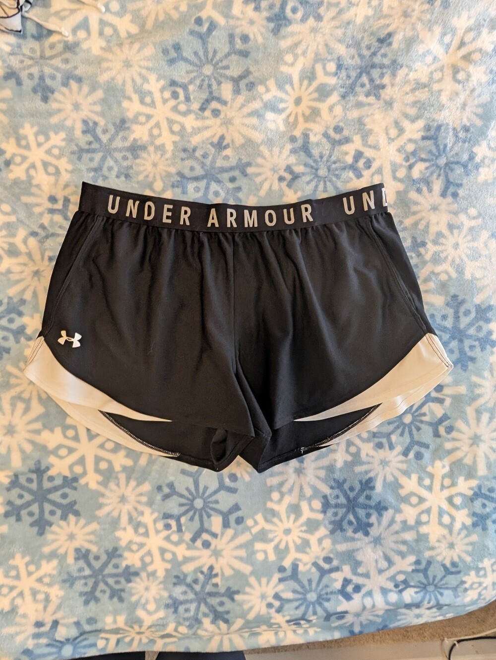 Under Armour Black Women's Athletic Shorts with White Accent
